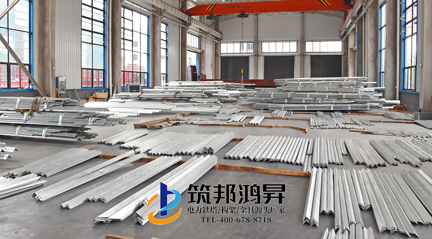 電力角鋼塔部件堆放